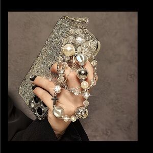 Luxury Handcrafted Rhinestone beaded Lynard Wrsit Phone Strap